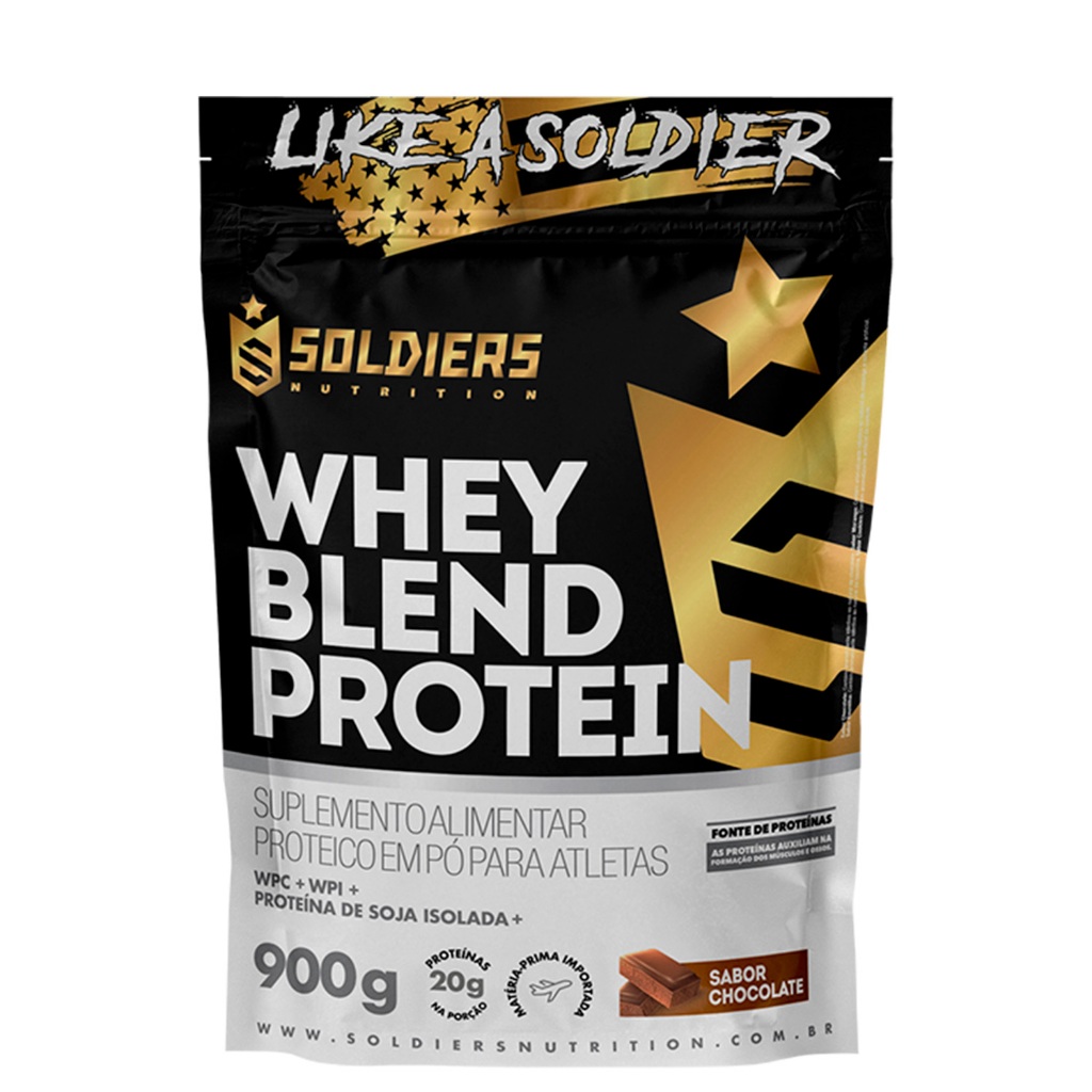 Whey Blend Protein Concentrado e Isolado 900g Soldiers Nutrition Suplemento Proteína Muscular Recuperação Whey Blend Protein Concentrado e Isolado 900g Soldiers Nutrition Suplemento Proteína Muscular Recuperação - Oferta na Shopee