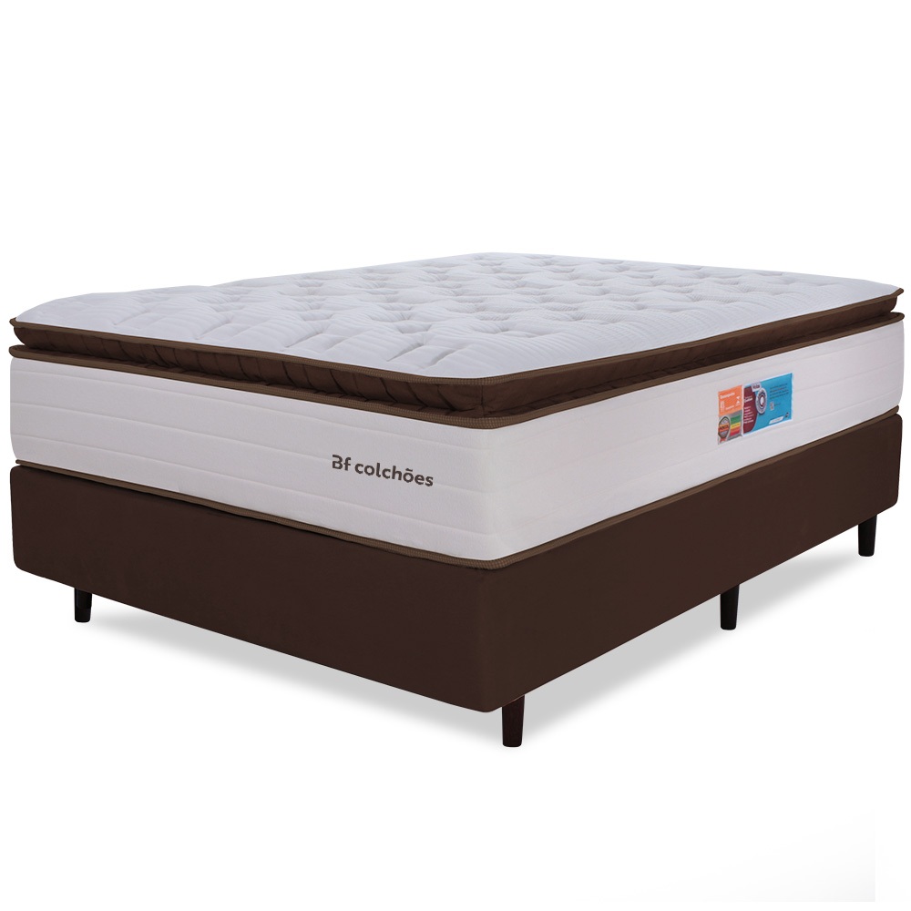 Cama Box Colchão King Sensation Premium Mola Ensacada HiperSoft + Viscoelástico BF Colchões Cama Box Colchão King Sensation Premium Mola Ensacada HiperSoft + Viscoelástico BF Colchões - Oferta na Shopee