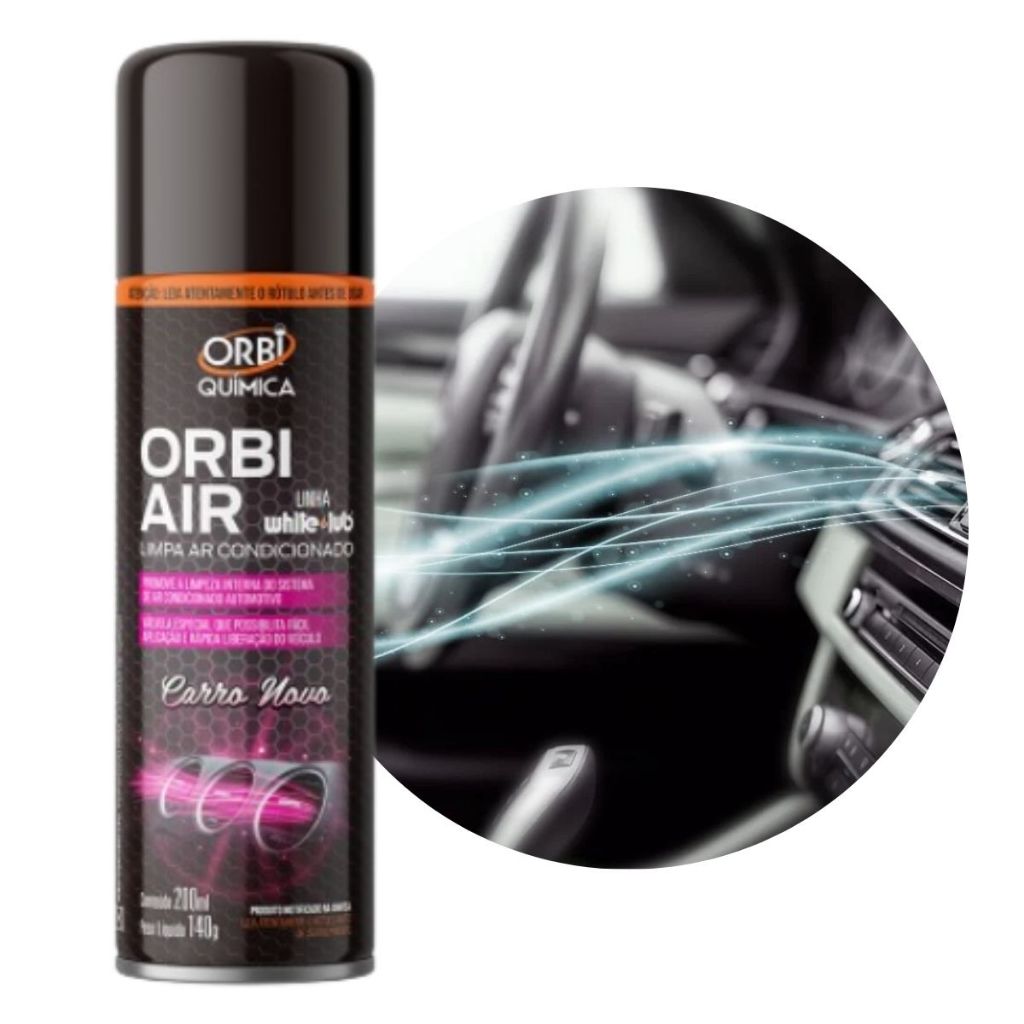 Limpa Ar Condicionado Higienizador Carro Orbi Carro Novo automotivo Tipo Granada 200ml - Oferta na Shopee