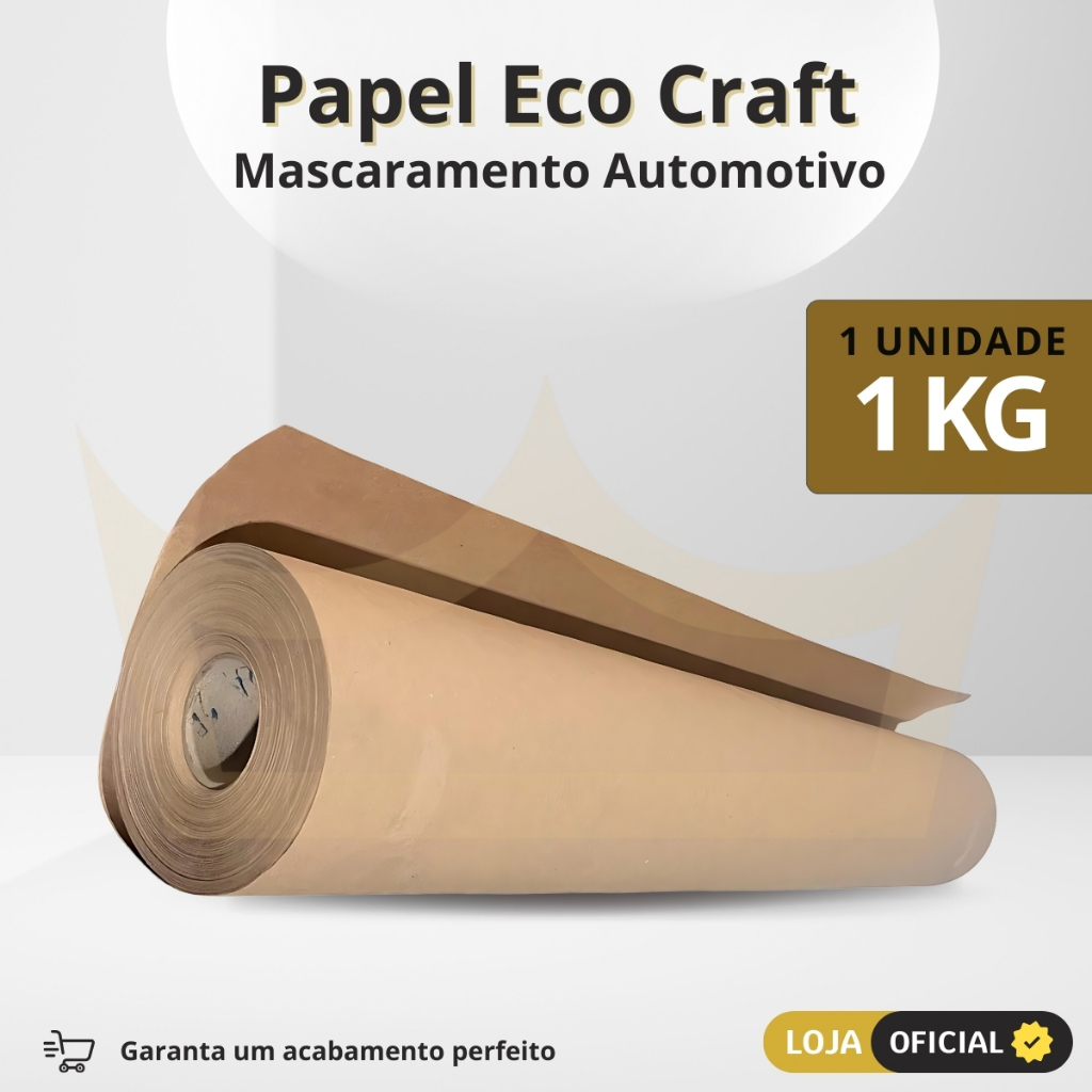 Papel Semi Kraft Pardo Automotivo Mascaramento Pintura Funilaria Bobina 45cm Resistente Econômico - Oferta na Shopee