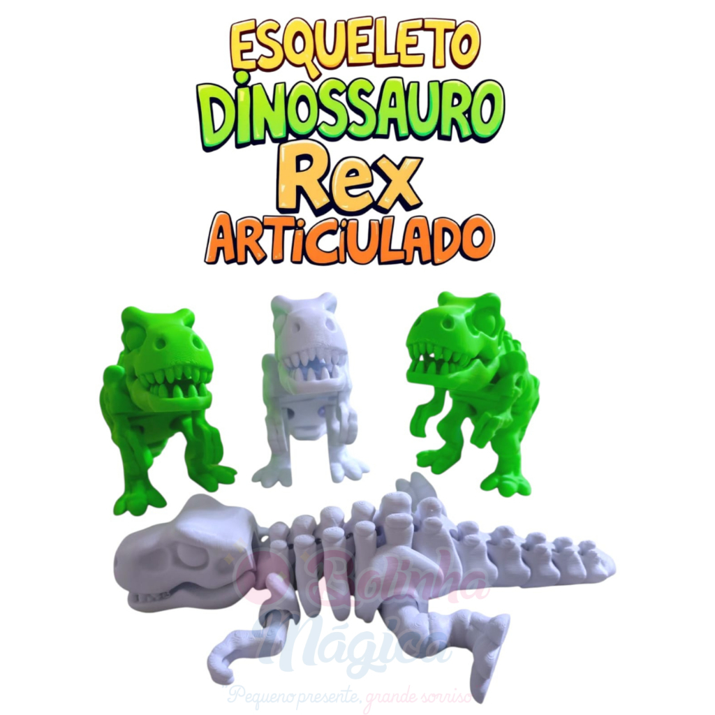 Dinossauro T Rex Grande Articulado Esqueleto Dino Grande Flexível Lembrancinha Infantil Criança Dinossauro T Rex Grande Articulado Esqueleto Dino Grande Flexível Lembrancinha Infantil Criança