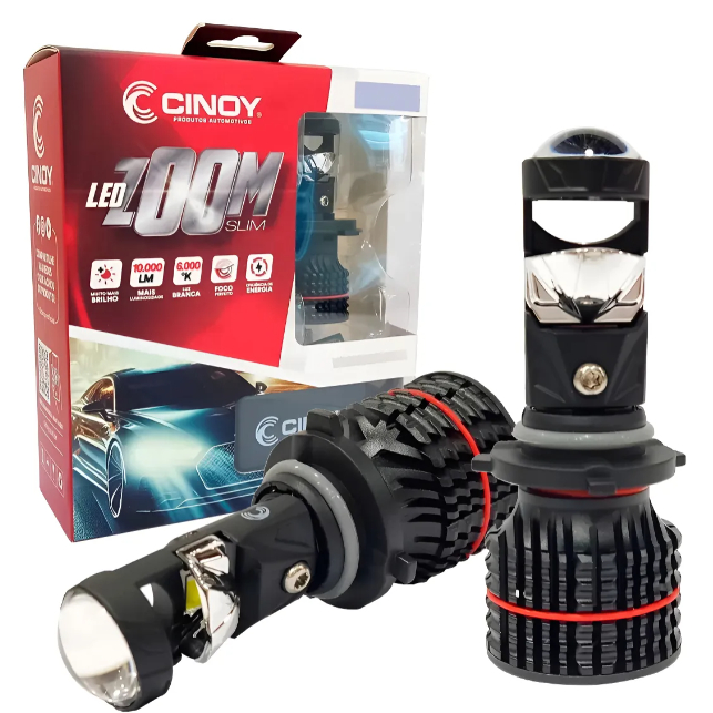 Lâmpada Ultra Led Cinoy Zoom H4 Projetor Canhão 10.000 Lumens 6000k Automotiva 12v - Oferta na Shopee