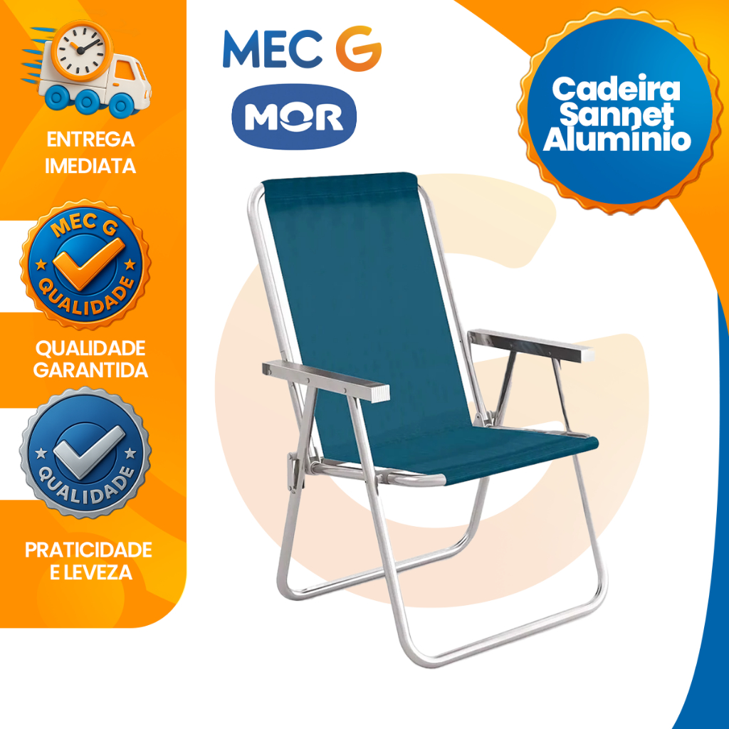 Cadeira de Praia Leve Resistente Dobravel Confortável Reforçada Não Enferruja Suporta Até 120Kg Mor - Oferta na Shopee