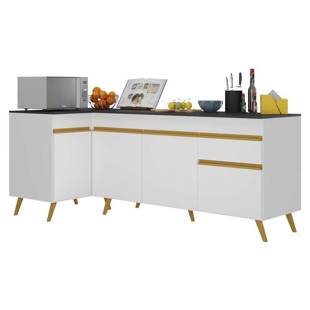 Kit Armário de Cozinha Balcão Canto 90cm e Gabinete Pia 150cm Veneza Multimóveis MP2158 Kit Armário de Cozinha Balcão Canto 90cm e Gabinete Pia 150cm Veneza Multimóveis MP2158 - Oferta na Shopee