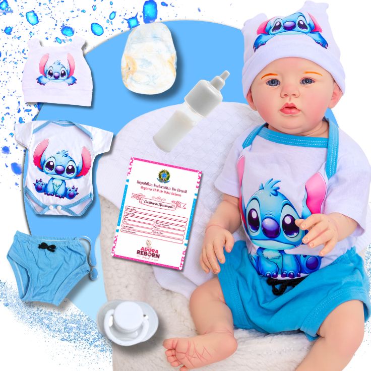 Bebê Boneco Reborn Realista Abigail Stitch Recém-Nascido Corpinho Em Silicone Promoção - Oferta na Shopee
