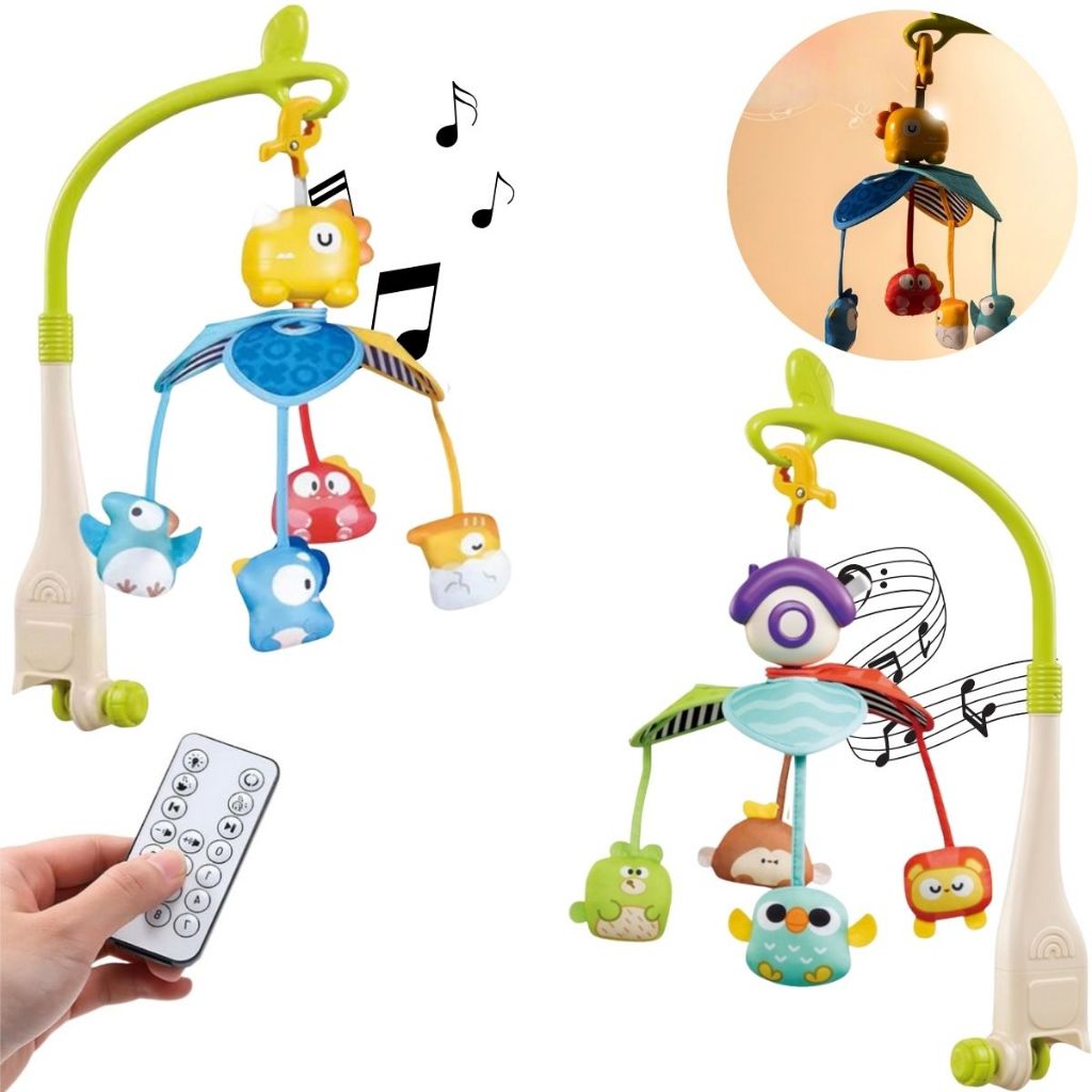Brinquedo Mobile Musical Infantil Bichinhos para Berço C/ Som e Luz - Castela Brinquedo Mobile Musical Infantil Bichinhos para Berço C/ Som e Luz - Castela - Oferta na Shopee