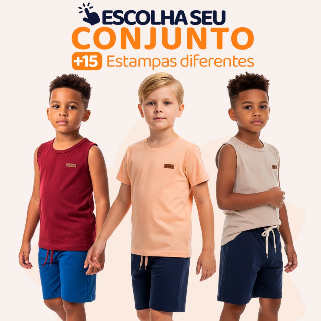 Conjunto Infantil Menino Liso Masculino Roupa de Menino Minimalista Roupa infantil Masculino l01 - Oferta na Shopee