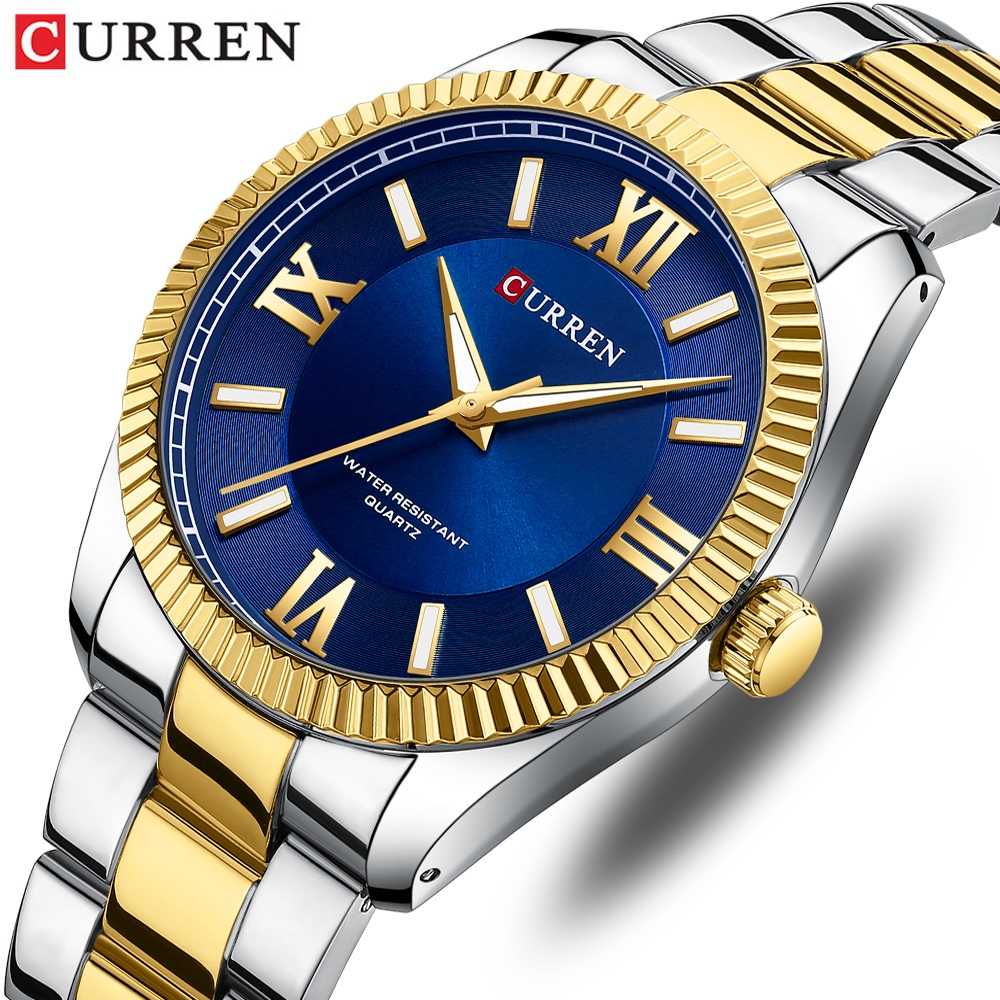 CURREN Relógio Masculino Design Clássico Marca Original Moda Tendência Casual Simples Temperamento Empresarial Desportivo Movimento Quartzo À Prova D'água 8453 X - Oferta na Shopee