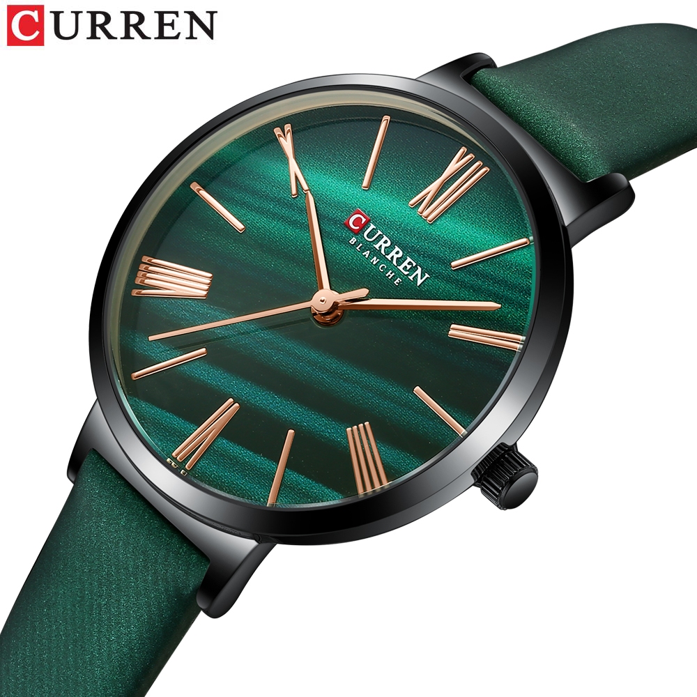 CURREN Relógios Femininos Pulseira De Couro Quartzo Clássico Simples Negócios Casual Esporte À Prova D'água 9076 XL - Oferta na Shopee