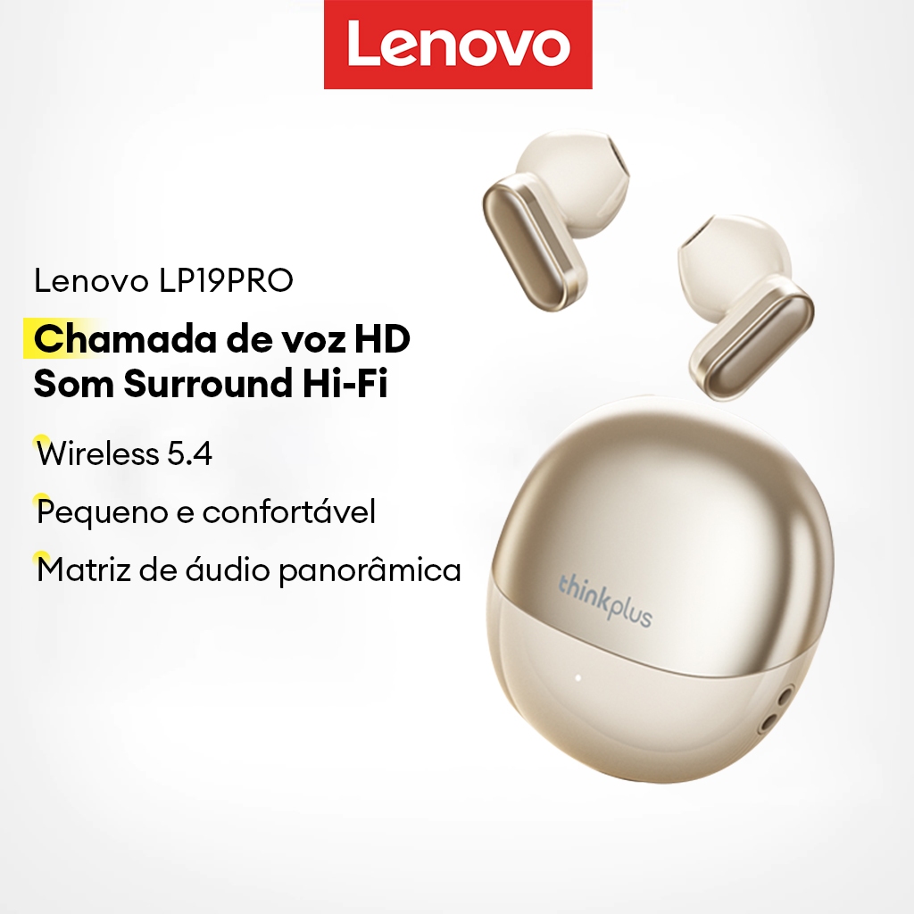 Lenovo LP19 PRO Fone De Ouvido Bluetooth HIFI Qualidade De Som Esportes Bateria De Grande Capacidade À Prova D'água - Oferta na Shopee