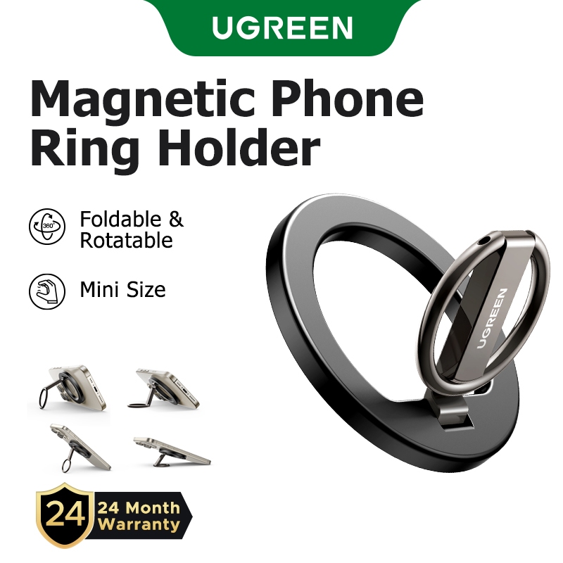 UGREEN MagSafe Porta-Anel Magnético De Telefone Zinco Liga De Suporte Ajustável Para iphone Xiaomi Samsung Huawei - Oferta na Shopee