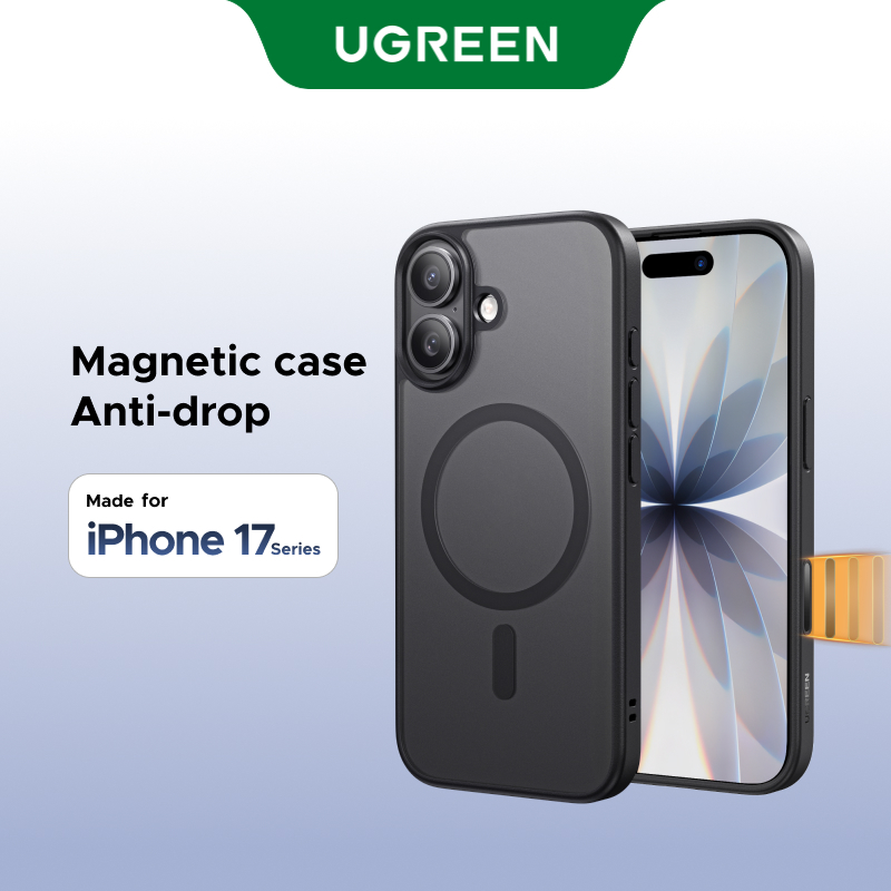 UGREEN Capa De Telefone Magnética Preta Para iPhone Série 17 Com Botão 17/17 Pro Max Ar - Oferta na Shopee