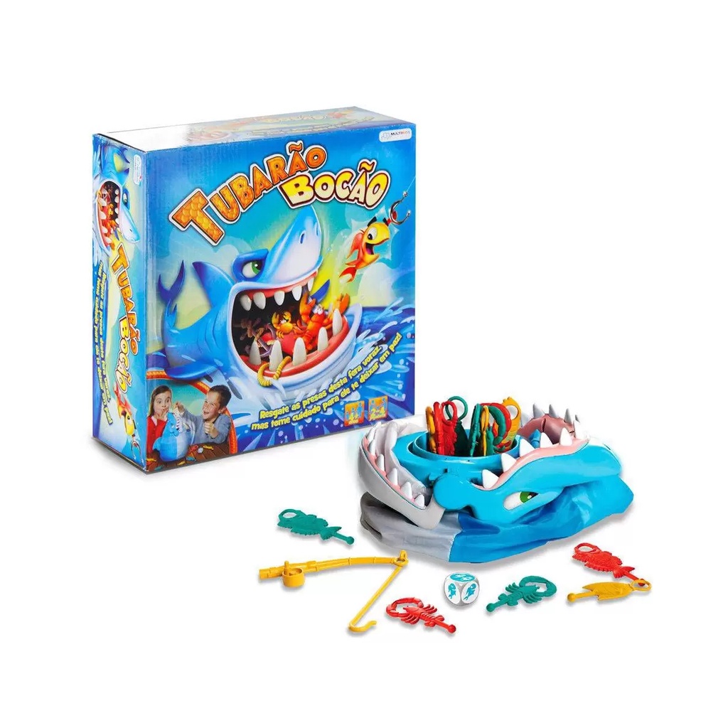 Brinquedo Jogo Tubarão Bocão Com Vara de Pescar Multikids - BR753 Brinquedo Jogo Tubarão Bocão Com Vara de Pescar Multikids - BR753 - Oferta na Shopee