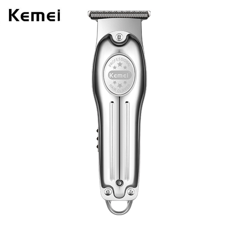 Aparador De Pelos Elétricos Kemei Profissional/Máquina De Corte De Cabelo 0mm/Gola Careca/Sem Fio - Oferta na Shopee