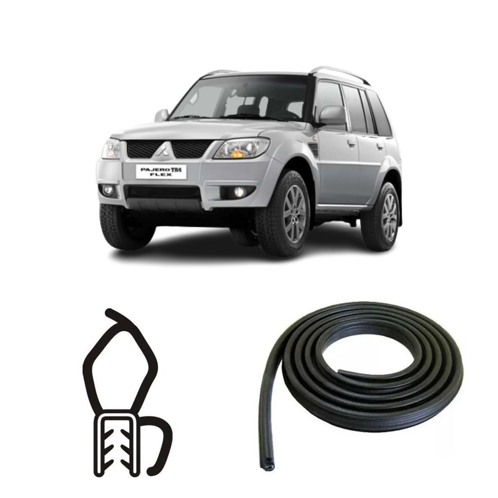 Borracha Do Porta Malas Preta Com Aba Mitsubishi Pajero Tr4 Borracha Do Porta Malas Preta Com Aba Mitsubishi Pajero Tr4 - Oferta na Shopee
