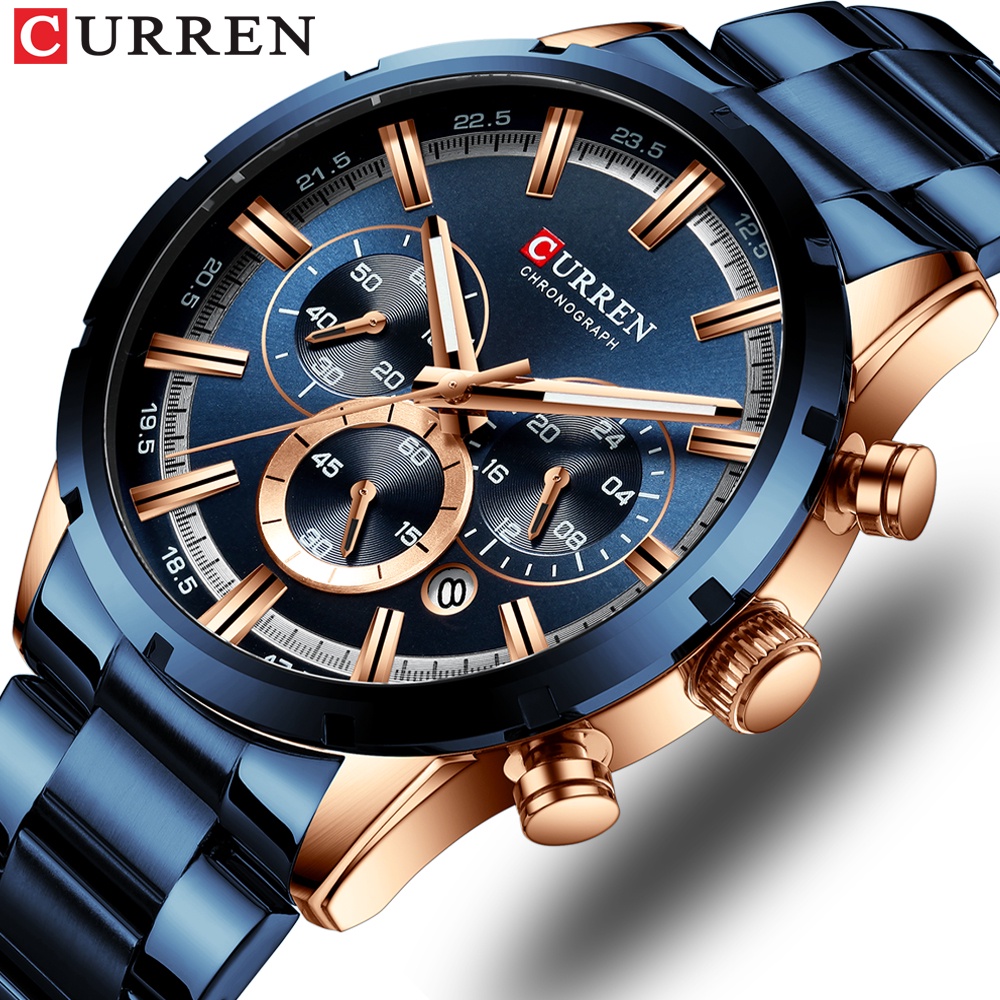Curren Relógio De Quartzo Masculino/Aço Inoxidável Casual Simples À Prova D'água 8355 xb - Oferta na Shopee