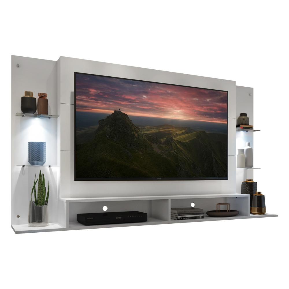 Painel TV 60" com 2 Leds e Prateleiras de Vidro Vegas Multimóveis Branco Painel TV 60" com 2 Leds e Prateleiras de Vidro Vegas Multimóveis Branco - Oferta na Shopee