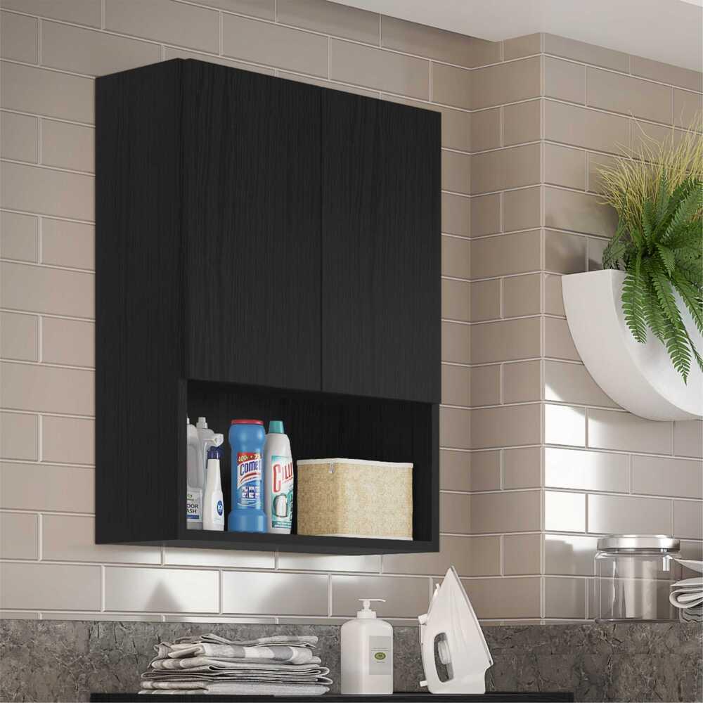Armário Lavanderia com 2 Portas Multimóveis Ibiza FG5004 Preto Armário Lavanderia com 2 Portas Multimóveis Ibiza FG5004 Preto - Oferta na Shopee