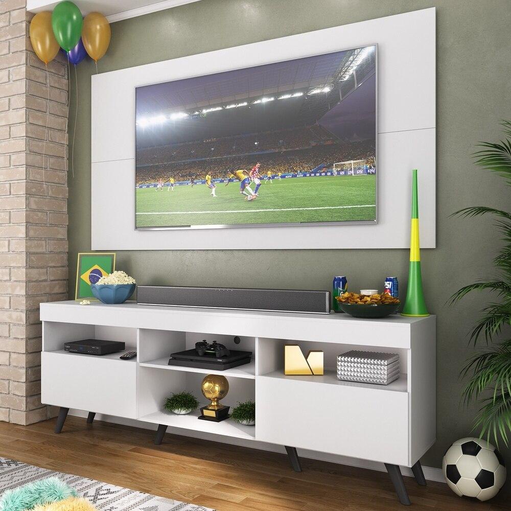 Rack c/ Painel TV 65" Retrô Holanda Multimóveis BR3133 Branco/Preto Rack c/ Painel TV 65" Retrô Holanda Multimóveis BR3133 Branco/Preto - Oferta na Shopee