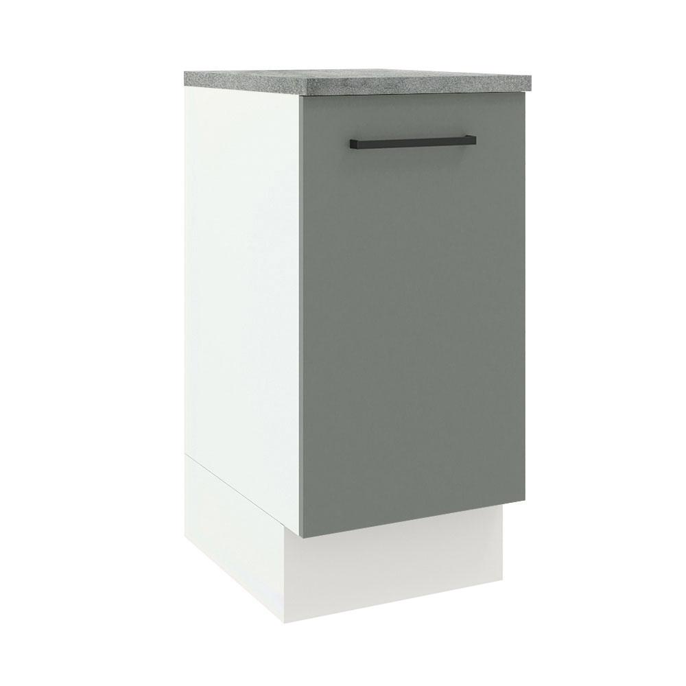 Balcão Armário de Cozinha 40 cm 1 Porta Branco/Cinza Agata Madesa Balcão Armário de Cozinha 40 cm 1 Porta Branco/Cinza Agata Madesa - Oferta na Shopee