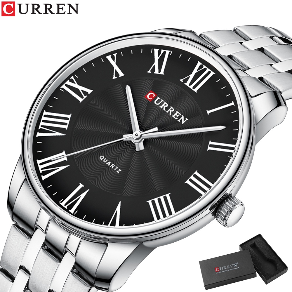CURREN 2022 Relógios Simples De Quartzo Para Homens Clássicos Negócios Com Números Romanos Faixa De Aço Inoxidável 3ATMWaterproof 8422 A Caixa - Oferta na Shopee