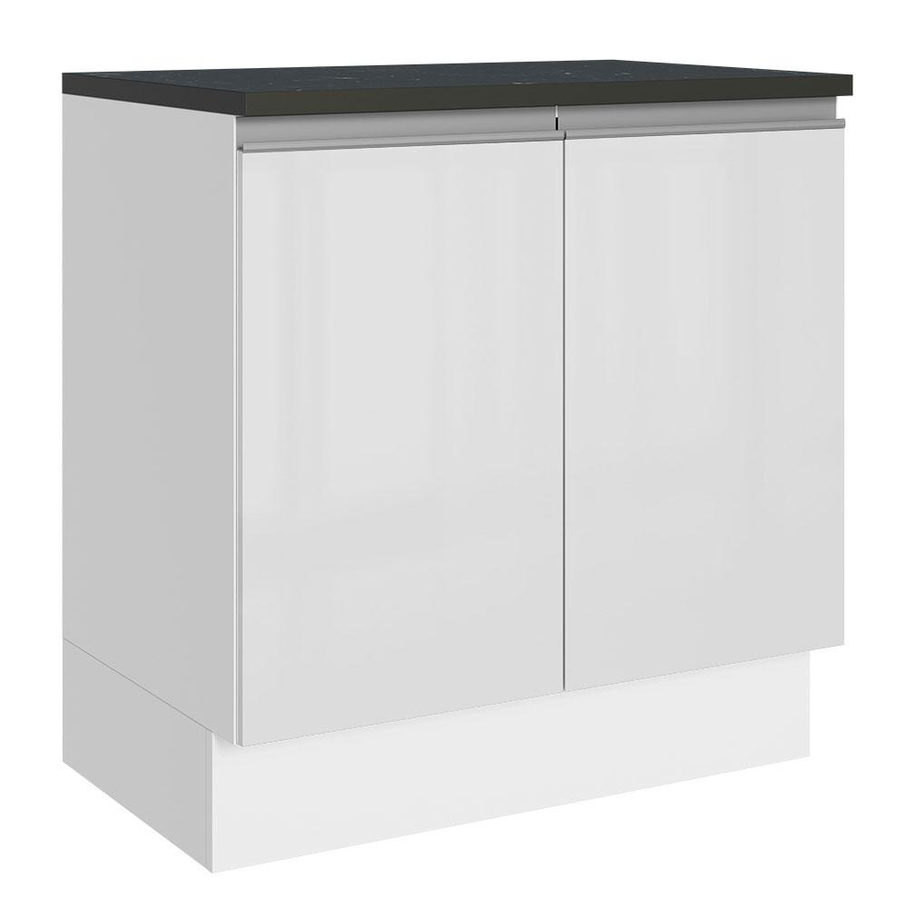 Balcão Armário de Cozinha 100% MDF 80 cm 2 Portas Branco Brilhante Acordes Madesa Balcão Armário de Cozinha 100% MDF 80 cm 2 Portas Branco Brilhante Acordes Madesa - Oferta na Shopee