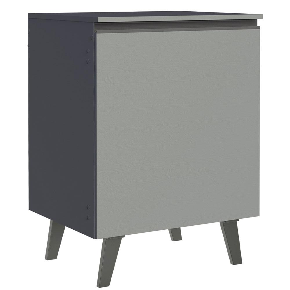Balcão Armário de Cozinha 60 cm 1 Porta Com Pés Cinza Nice Madesa - Oferta na Shopee