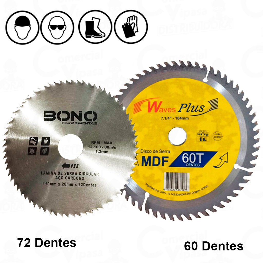 Disco De Corte Serra Circular Para Madeira 72 Dentes Ou 60 Dentes Profissional Marcenaria MDF MDP Disco De Corte Serra Circular Para Madeira 72 Dentes Ou 60 Dentes Profissional Marcenaria MDF MDP - Oferta na Shopee
