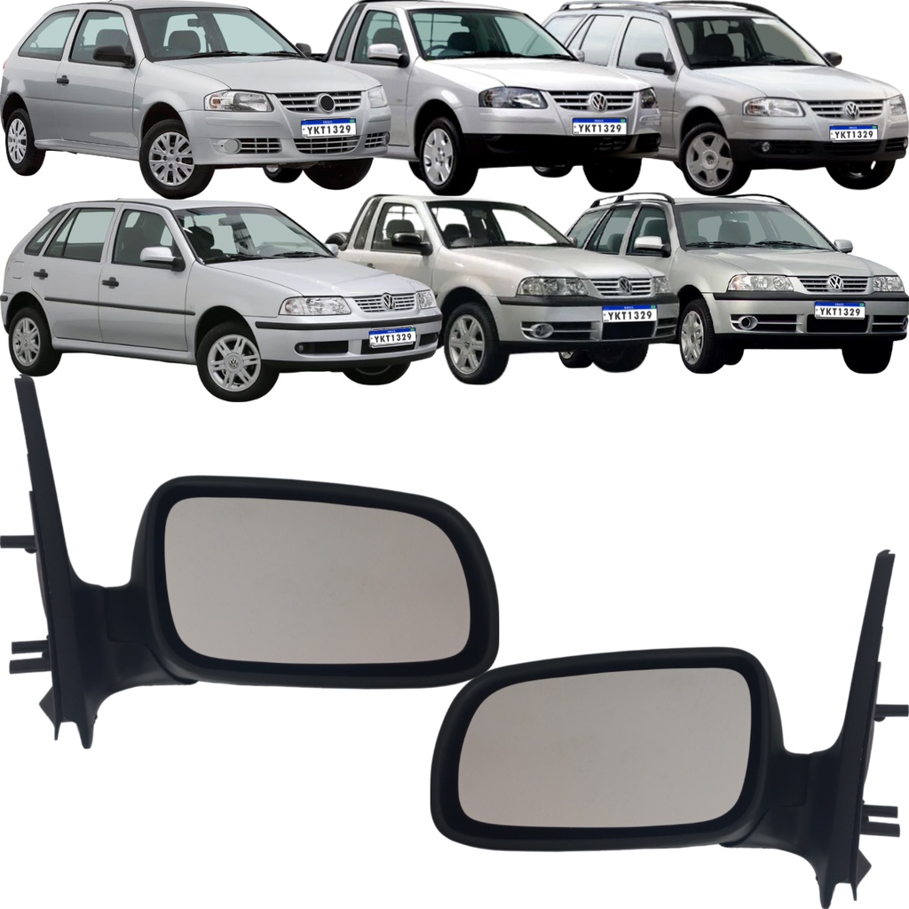 Par Retrovisor Fixo Cofran Gol Parati Saveiro G3 G4 4 Portas - Oferta na Shopee