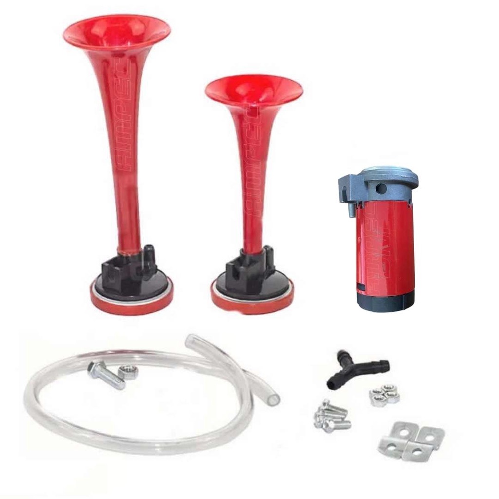 Buzina Marítima c/ Compressor e Mangueira 2 Cornetas 12V Buzina Marítima c/ Compressor e Mangueira 2 Cornetas 12V - Oferta na Shopee