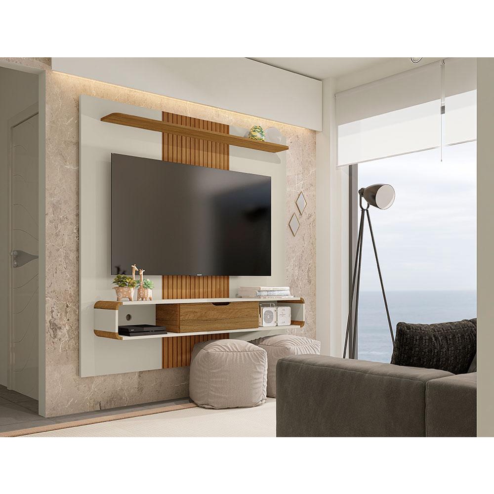 Painel Sala para TV até 65 Polegadas Lisboa c/ Porta Painel Sala para TV até 65 Polegadas Lisboa c/ Porta - Oferta na Shopee