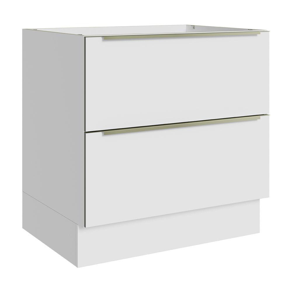 Balcão Madesa Lux 80 cm 2 Gavetas (Sem Tampo) - Branco/Branco Veludo Balcão Madesa Lux 80 cm 2 Gavetas (Sem Tampo) - Branco/Branco Veludo - Oferta na Shopee