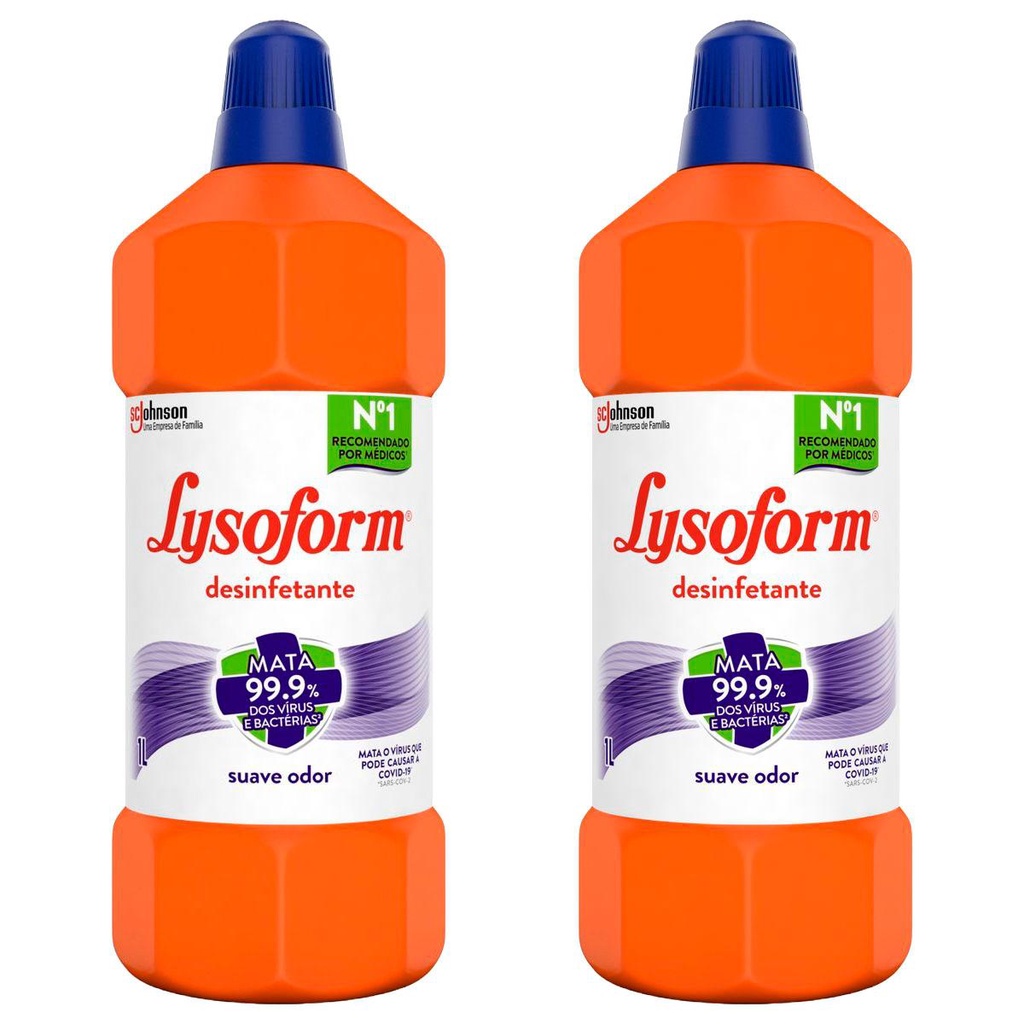 Kit 2 Desinfetante Bruto Lysoform Uso Geral Suave Odor 1l Kit 2 Desinfetante Bruto Lysoform Uso Geral Suave Odor 1l - Oferta na Shopee