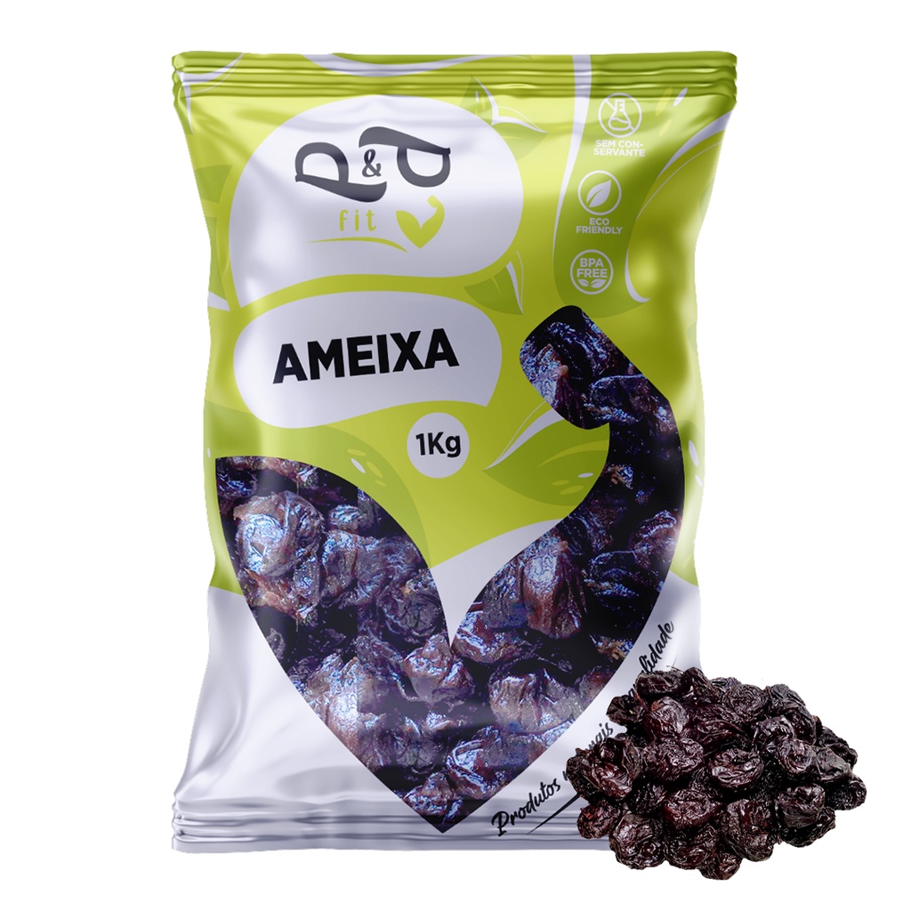Ameixa Seca sem Caroço 1Kg - P&P - Oferta na Shopee