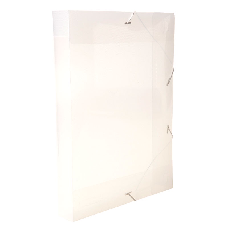 Pasta com aba elástico ofício lombo 40mm Line transparente cristal 0257.H Dello - Oferta na Shopee