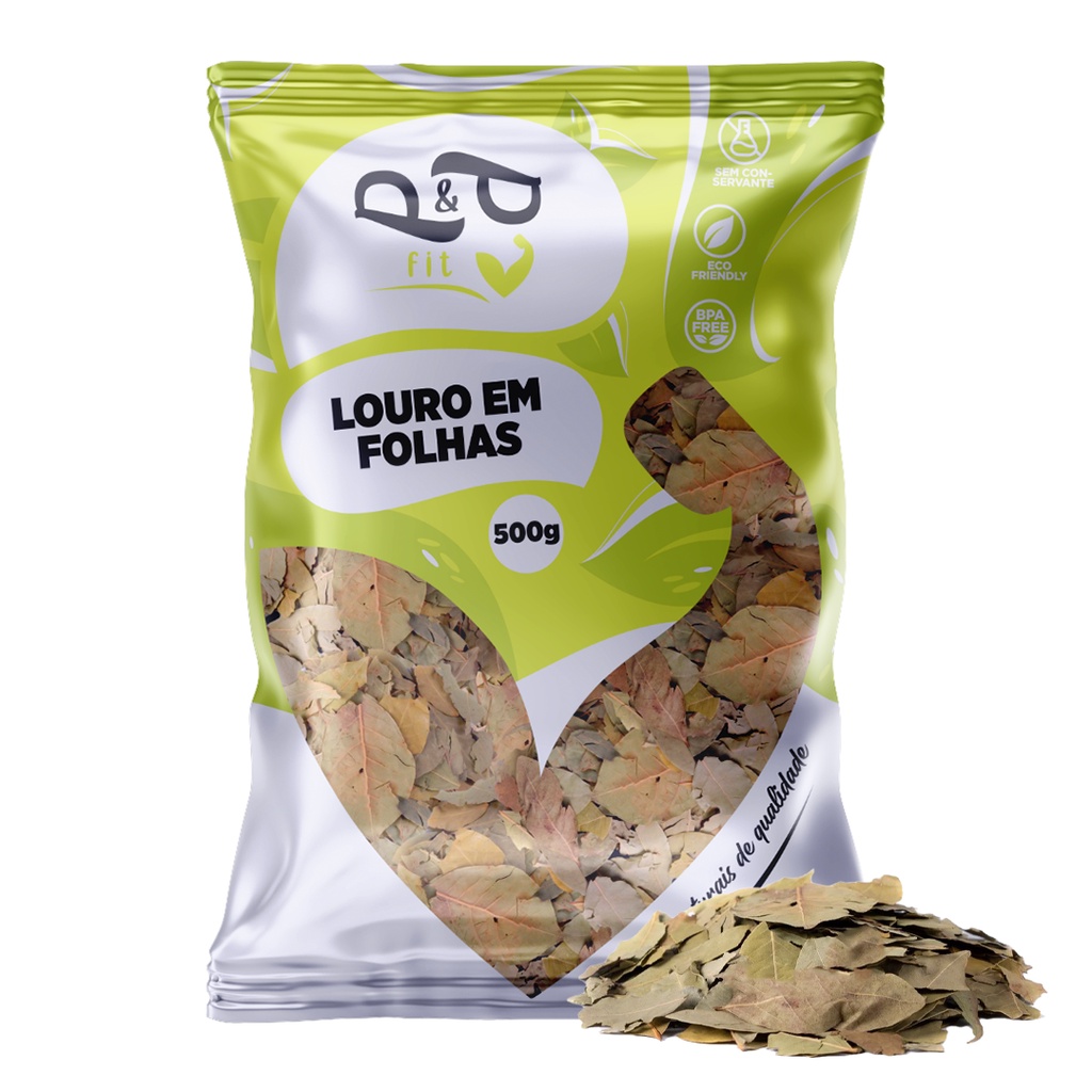 Louro em Folha - 500g - P&P - Oferta na Shopee
