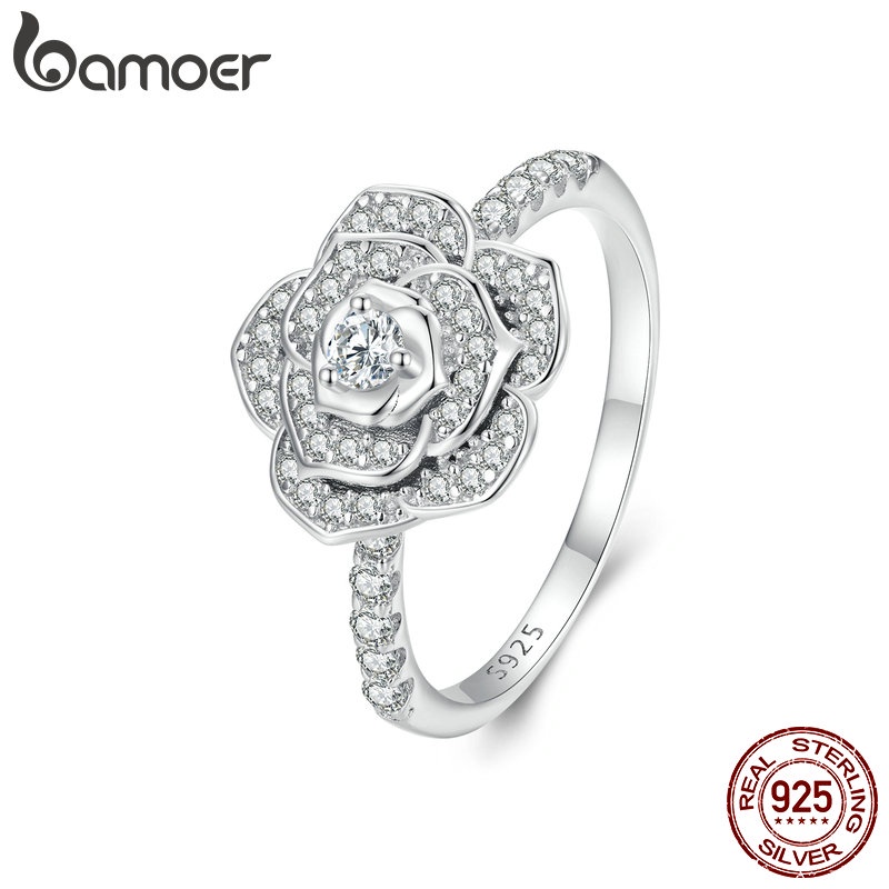 Bamoer 925 Sterling Silver Light Luxury Rose Ring Jóias De Moda Para Mulheres Bamoer 925 Sterling Silver Light Luxury Rose Ring Jóias De Moda Para Mulheres - Oferta na Shopee