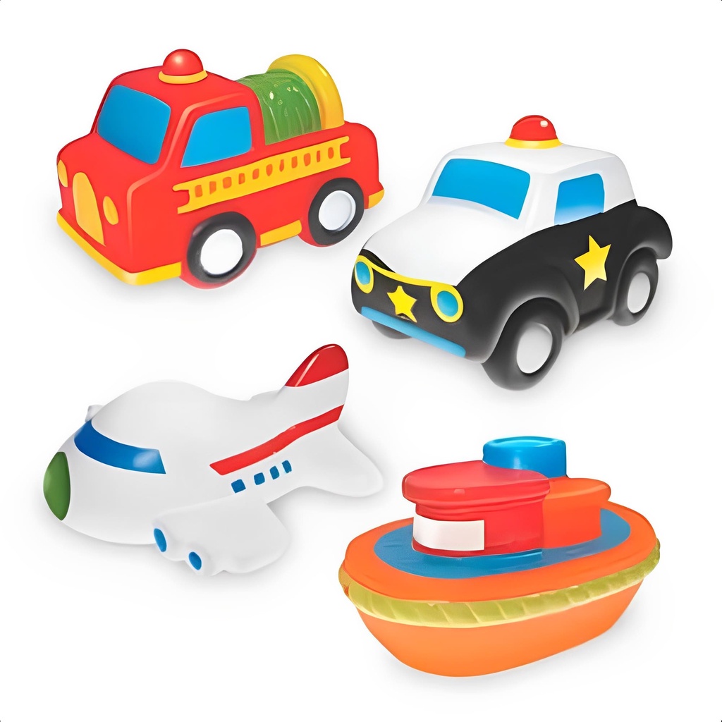 Brinquedo Coleção Fofinhos Transportes 4 Peças Vinil Atóxico +4 Meses Baby Líder - 5625 Brinquedo Coleção Fofinhos Transportes 4 Peças Vinil Atóxico +4 Meses Baby Líder - 5625 - Oferta na Shopee