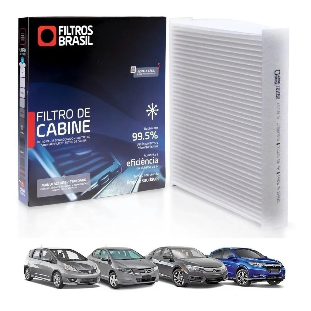 Filtro Cabine Ar Condicionado Honda New Fit City HRV Civic Filtro Cabine Ar Condicionado Honda New Fit City HRV Civic - Oferta na Shopee