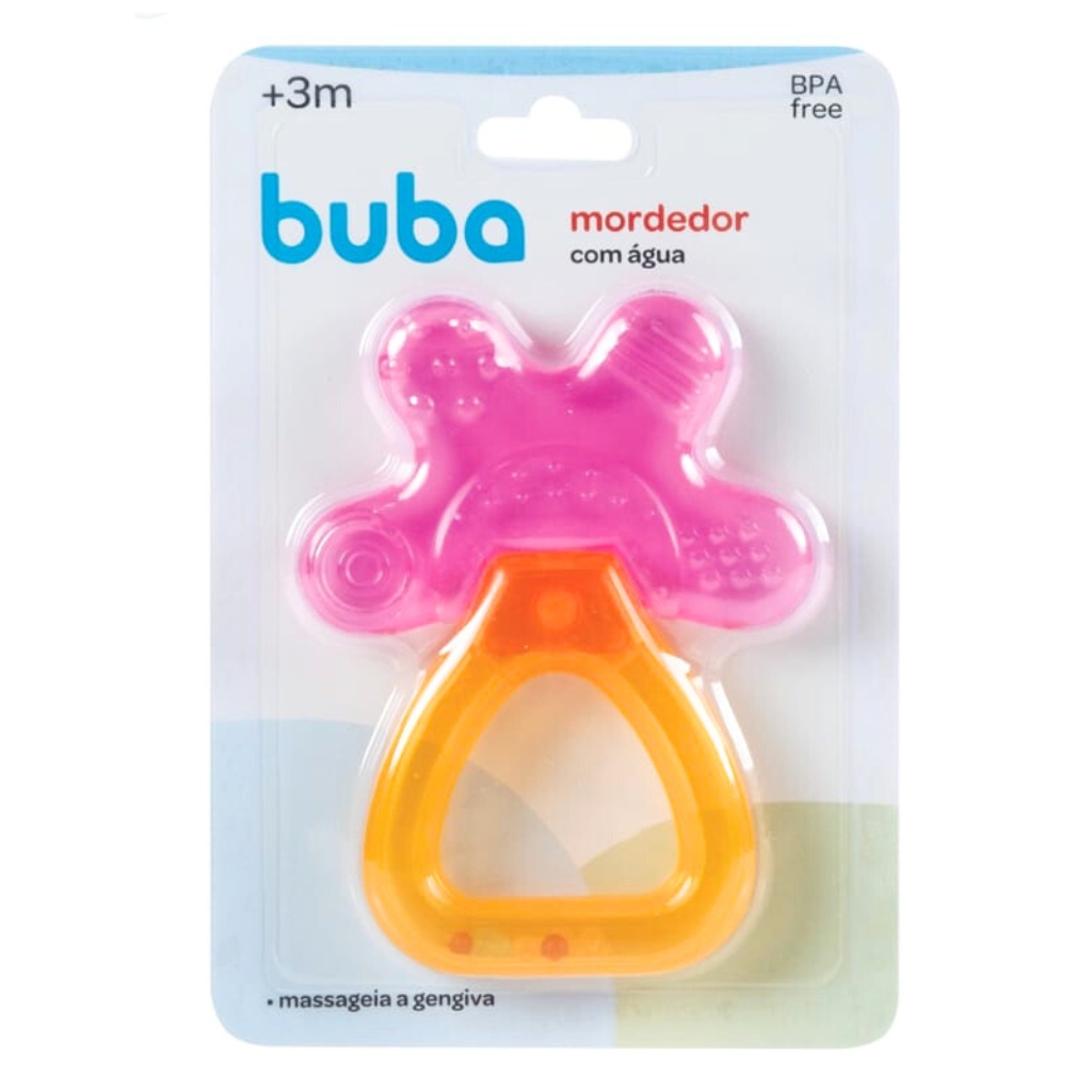 Mordedor e Massageador Para Bebê com Água e Chocalho Rosa e Laranja 6139 - Buba Mordedor e Massageador Para Bebê com Água e Chocalho Rosa e Laranja 6139 - Buba - Oferta na Shopee
