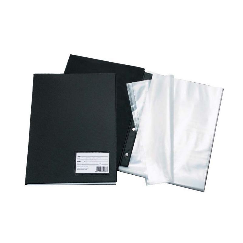 Pasta catálogo com visor 1028  Preto 10 envelopes plásticos Dac - Oferta na Shopee
