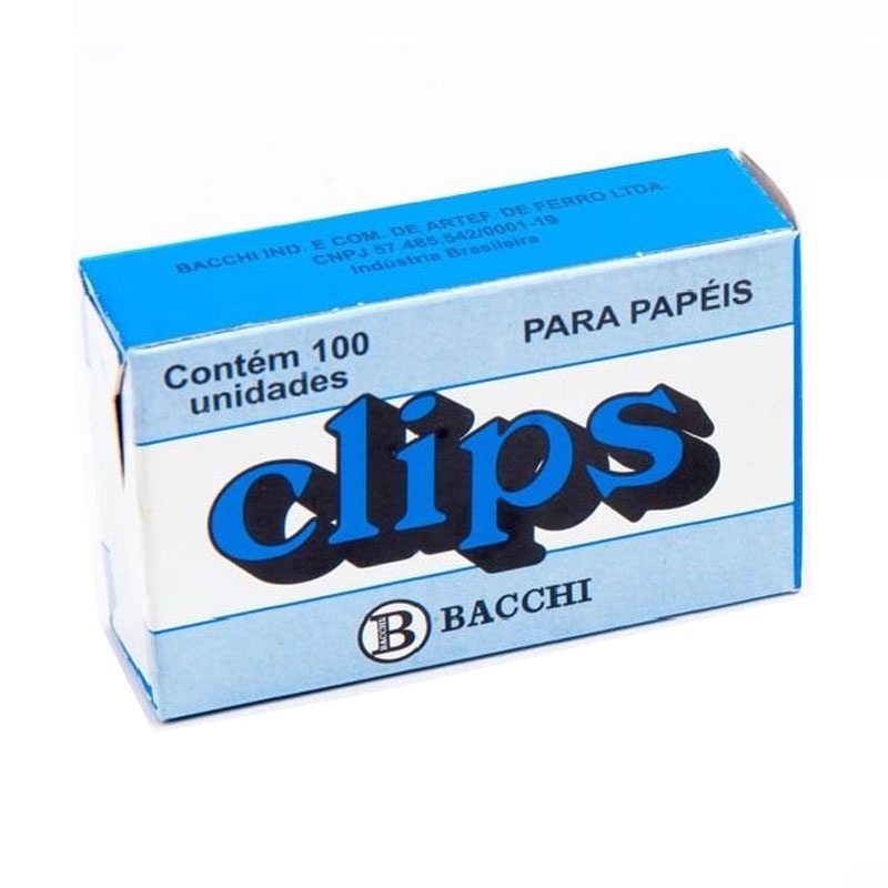 Clips galvanizado NR 1 com 100 unidades Bacchi - Oferta na Shopee