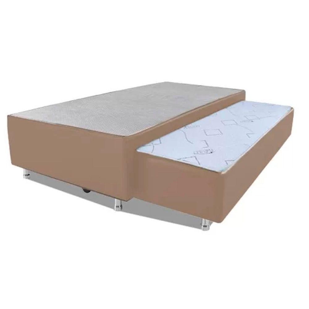 Cama Box Bicama Auxiliar Solteiro Sintético Espuma 8cm 88x188x40 Bege Cama Box Bicama Auxiliar Solteiro Sintético Espuma 8cm 88x188x40 Bege - Oferta na Shopee