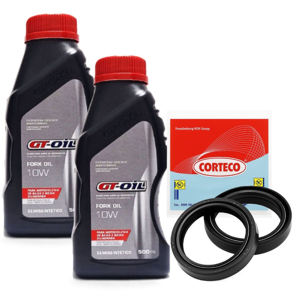 Kit Óleo da Bengala Cb 300f Twister / Cb 500f / Cb 500x / Cbx 250 Twister Gt Oil 10w + Retentores Kit Óleo da Bengala Cb 300f Twister / Cb 500f / Cb 500x / Cbx 250 Twister Gt Oil 10w + Retentores - Oferta na Shopee