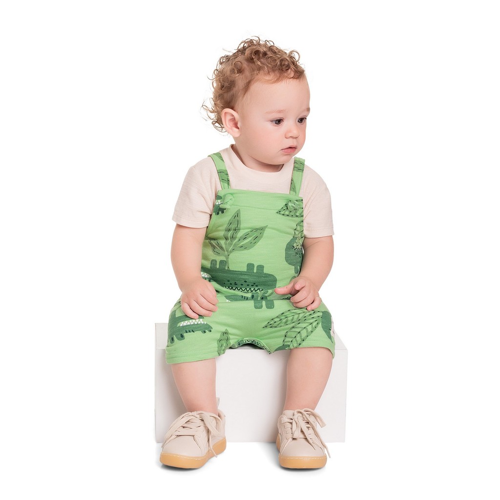 Conjunto com Jardineira e Camiseta para Bebê Menino Quimby Conjunto com Jardineira e Camiseta para Bebê Menino Quimby - Oferta na Shopee