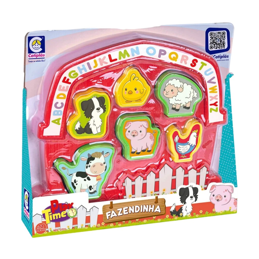Brinquedo Infantil Educativo Play Time Fazendinha Cotiplás - 2721 Brinquedo Infantil Educativo Play Time Fazendinha Cotiplás - 2721 - Oferta na Shopee
