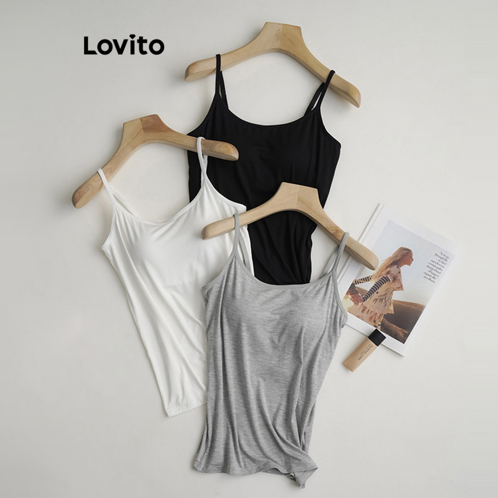 Lovito Regatas Esportivas Simples Yoga Sling Sports Tank Para Mulheres LNL50247 Lovito Regatas Esportivas Simples Yoga Sling Sports Tank Para Mulheres LNL50247 - Oferta na Shopee