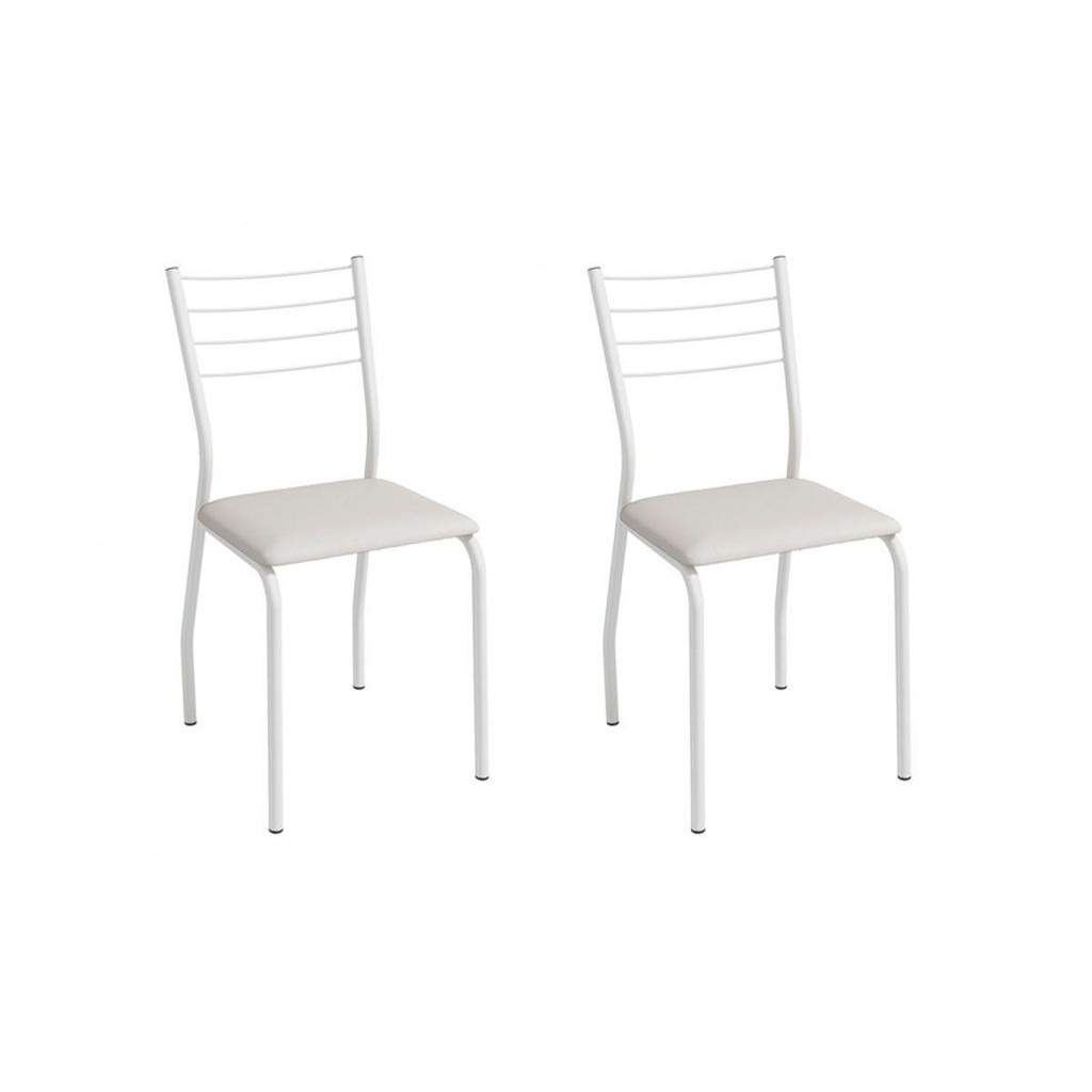 Cadeira Sala de Jantar Malta 2C140BR Aço Kit 2 Un Branco/ano Branco - Kappesberg Cadeira Sala de Jantar Malta 2C140BR Aço Kit 2 Un Branco/ano Branco - Kappesberg - Oferta na Shopee