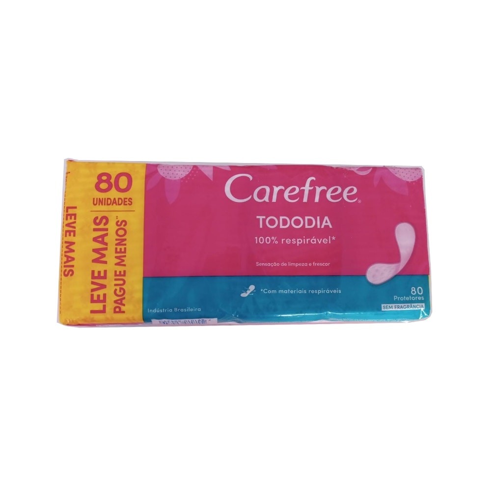 Absorvente Carefree Todo Dia sem perfume Lv80Pg60 - Oferta na Shopee