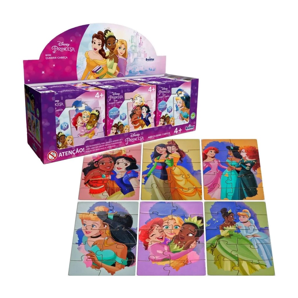 Mini Quebra-Cabeça de Madeira - Disney Princesa - Pais e Filhos - 811076-1 Mini Quebra-Cabeça de Madeira - Disney Princesa - Pais e Filhos - 811076-1 - Oferta na Shopee